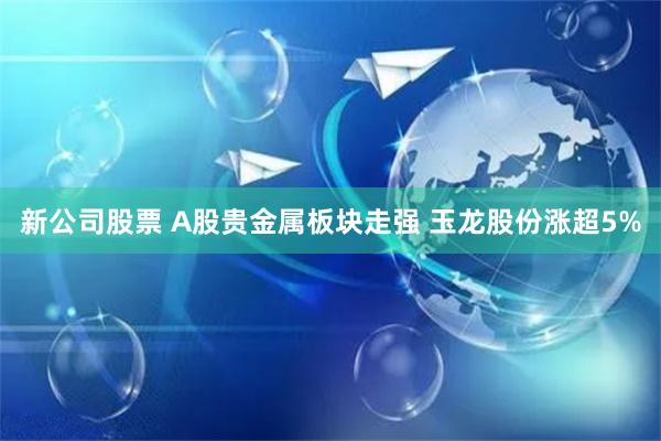 新公司股票 A股贵金属板块走强 玉龙股份涨超5%